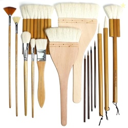 GACDR Pottery Brushes for Glazing, 15 Pcs Ceramic Brush Set With Stora