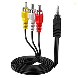 Eanetf 3.5mm to RCA Camcorder Handycam AV Audio Video Output Cable, 1/