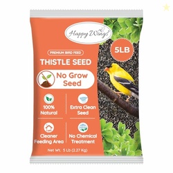 Happy Wings Nyjer/Thistle Seeds Wild Bird Food - 5 Pounds I No Grow Se