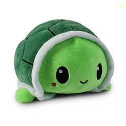 TeeTurtle Reversible Turtle Plushie 4-Inch Green Two-Sided Flip Plush 