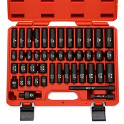 NEIKO 02440A 3/8-Inch-Drive Impact Socket Set, SAE Sizes 5/16" to 3/4"