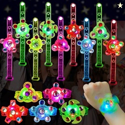 Maegawa 25 Pack LED Light Up Fidget Spinner Bracelets Party Favors for