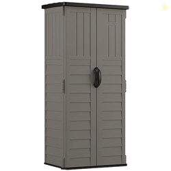 Suncast 22 Cubic Ft. Vertical Resin Outdoor Storage Shed with Lockable
