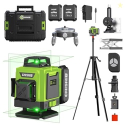 16 Lines Green Laser Level Kit -4x360 4D Self-Leveling Cross Line Lase