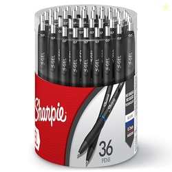 Sharpie S-Gel Pens, Medium Point (0.7mm), Blue Gel Ink, 36 Count - Wri