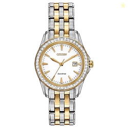 Citizen Women's Eco-Drive Dress Classic Crystal Watch in Two-Tone Stai
