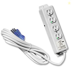 4 Outlet Hospital Grade Power Strip - 15ft Cord - Medical Use UL 1363A