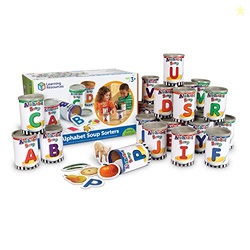 Learning Resources Alphabet Soup Sorters - 208 Pieces, Ages 3+, Early 
