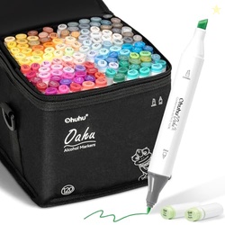 Ohuhu Alcohol Based Markers: 120-color AP Certificated Refillable Doub