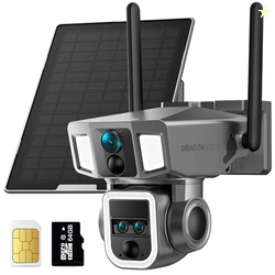 Dragon Touch 4G Cellular Security Camera, 4K Wireless Outdoor Solar Ca