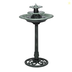 Alpine Corporation 35" Tall 3-Tier Outdoor Pedestal Water Fountain  Du