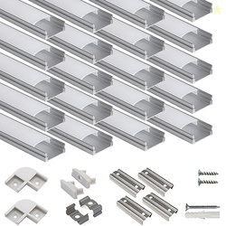 hunhun 20-Pack 3.3ft/1Meter U Shape LED Aluminum Channel System with M