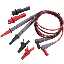 WGGE WG-011 Soft Silicone Test Lead and Safety Alligator Clips,Multime