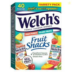 Welch's Fruit Snacks, Fruit Punch & Island Fruits, Individual Single S
