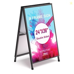 Relx 24x36 Inch A Frame Sign, Double-Sided Metal Sandwich Board, Heavy