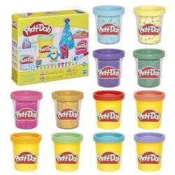 Play-Doh 12 Pack Celebration Compound, Includes Confetti & Metallic Sh