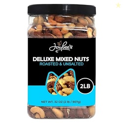 Jaybees Unsalted Mixed Nuts | 32 oz | Gourmet Roasted Deluxe Nut Mix w