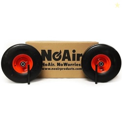 NoAir (2) Flat Free Tire Assemblies 15x6.00-6 Fits Kubota ZD321 ZD323 
