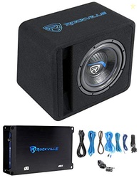 Rockville SK510 PACKAGE 10" 1200w Loaded K5 Car Subwoofer Enclosure+DB