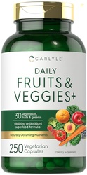 Carlyle Fruits and Veggies Supplement | 250 Capsules | Made with 30 Fr