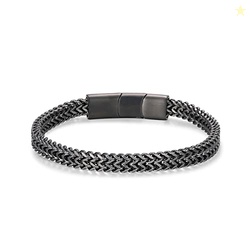 LUCKY2+7 Bracelets for Men-Stainless Steel Magnetic Clasp Franco Chain