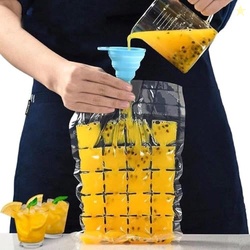 Disposable Ice Cube Tray Bags with Funnel, 50 Pieces Self Sealing Ice 