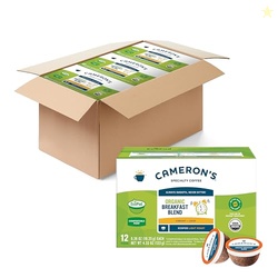 Cameron's Coffee Organic Breakfast Blend Single Serve Pods, 12 Count, 
