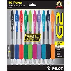 Pilot G2 Premium Retractable Gel-Ink Rolling Ball Pens, Extra Fine Poi