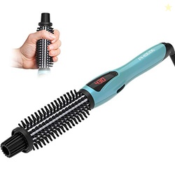 PHOEBE Curling Iron Brush Anti-Scald Bristles Instant Heat Up Dual Vol