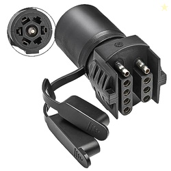 Oyviny 7 Pin Round to 4 and 5 Pin Flat Blade Trailer Adapter, 7 Way to