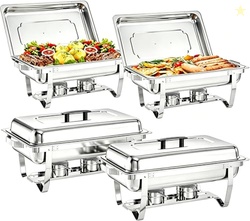 Chafing Dishes for Buffet 4 Pack, 9 Quart Stainless Steel Chafing Dish