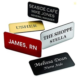 Providence Engraving Badges- Durable Personalized Acrylic Name Tag wit