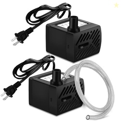 PULACO 2Pcs Mini Fountain Pump (50GPH 3W), Ultra Quiet Submersible Wat