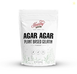 Hearthy Foods Agar Agar Powder (4oz) Vegan Gelatin Substitute, Certifi