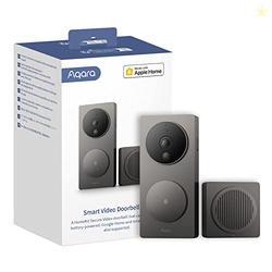 Aqara Video Doorbell G4 (Chime Included), 1080p FHD HomeKit Secure Vid