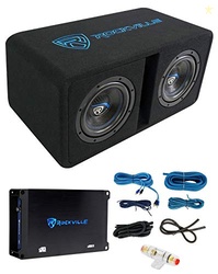 Rockville DK58 Package Dual 8" 1600W Loaded K5 Car Subwoofer Enclosure