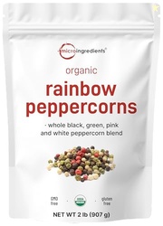 Micro Ingredients Organic Whole Rainbow Peppercorns, 2lbs | Premium Wh