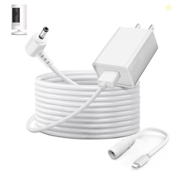 Power Adapter Charger Cord Compatible with Ring Stick Up Cam Battery/P