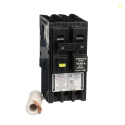 Square D - HOM220GFIC Homeline Circuit Breaker, 20-Amp, 120/240V, 2-Po