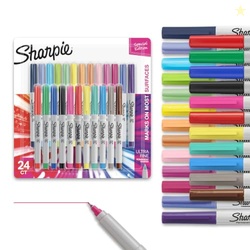 Sharpie Color Burst Permanent Markers, Ultra-Fine Tip, 24 Count - Writ