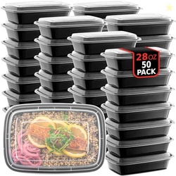 50-Pack Reusable Meal Prep Containers Microwave Safe Food Storage Cont
