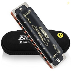 East top Harmonica Key of C 10 Holes 20 Tones 008K Mouth Organ with Bl