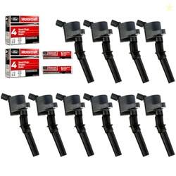 MAS Set of 10 Ignition Coils Pack DG508 & Motorcraft Platinum Spark Pl