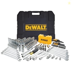 DEWALT Mechanic Tool Set with Case, Socket Set Metric and Standard Ful
