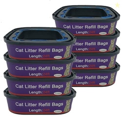 8 Pack Cat Litter Refill Bags Cartridge Compatible with Genie Cat Litt