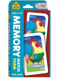 School Zone Memory Match Farm Card Game: 56 Game Cards, Preschool, Kin