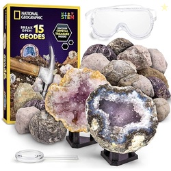 National Geographic Break Open 15 Premium Geodes Science Kit - Include