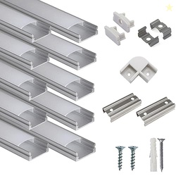 hunhun 10-Pack 3.3ft/1Meter U Shape LED Aluminum Channel System with M