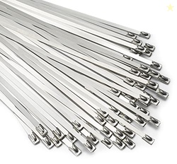 Metal Zip Ties 11.8 inch 100pcs 304 Stainless Steel Zip Ties Heavy Dut