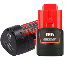 waitley 2 Pack 12V 3.0Ah Replacement Battery Compatible with Milwaukee